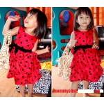 Girls_016-Red Polka Dot Tiered Dress