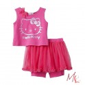 Girls_064-Hello Kitty Pink and Skirt Pants 2pc