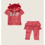 GP02_GAP Red Hooded Top Skirt Pants
