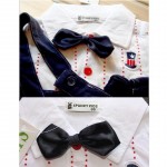 Boys_N-Shirt in Bow tie with Suspender Shorts