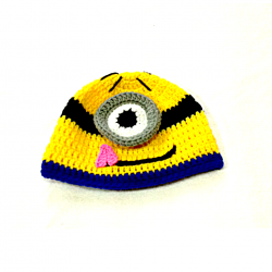 Minion Crochet Costume Hat (One Eye) A