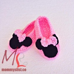 Minnie Pink Crochet Shoes_010