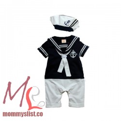 Sailor Costume Romper Set N Blue