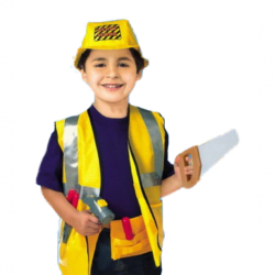 RENT-C120 Construction Worker Costume (3-8Y)
