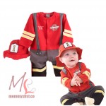 Firefigher Costume Romper Set (with Hat)
