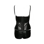 RENT-C103 Corset Black Leather Womens (Fits Small to Medium)
