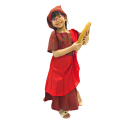 RENT-C177 Filipiniana Red DRESS (Patadyong) size 6 (6-9Y)