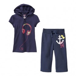 Pajama Set Stereo Blue (Hooded Short Sleeves) GY